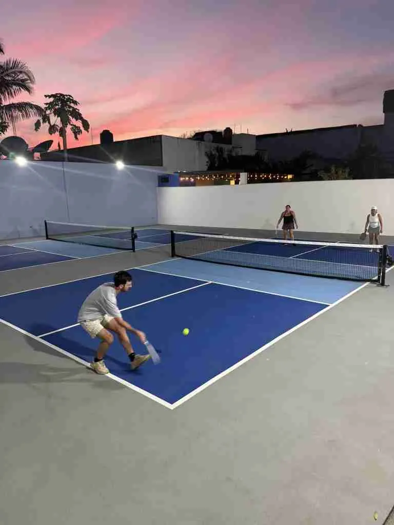 Nawalli Sayulita Pickleball Club — courts at sunset